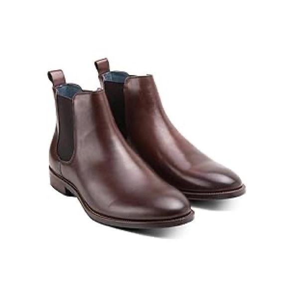 Men's Classic Brown Leather Western Boots Size 10.5 - Picture 2 of 4